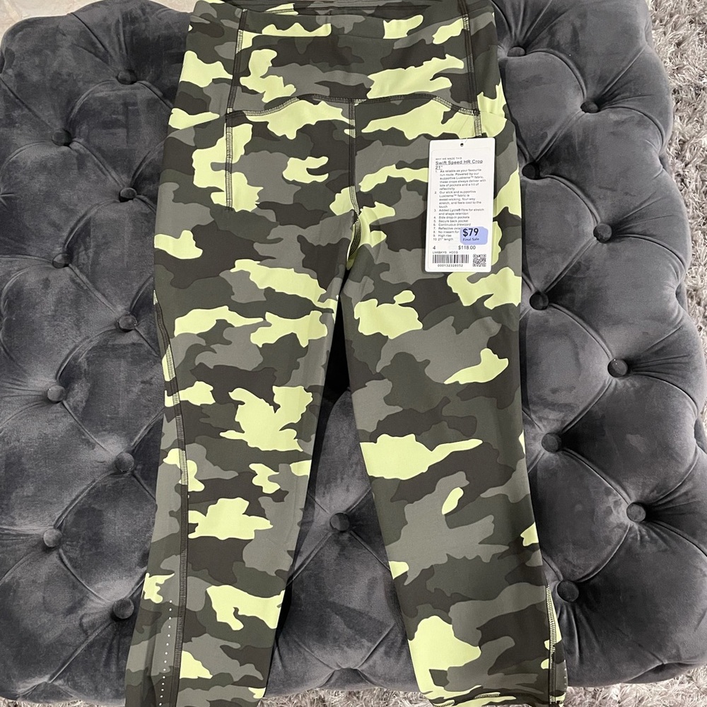Lululemon Swift Speed HR Crop 21” Vibrant Camo 4 - Picture 3 of 3